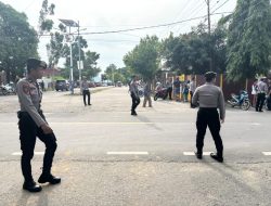 Samapta Polres Polman Laksanakan Pengamanan dan Pengaturan Lalulintas di Pagi Hari Cegah Gangguan Kamtibmas di Wilayahnya